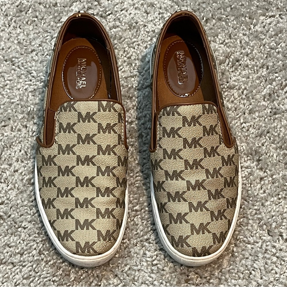 Michael Kors Monogram Canvas Slip-Ons